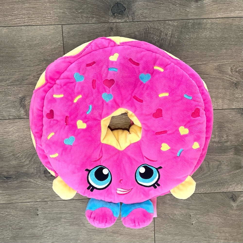 Shopkins Girl’s Sprinkle D’Lish Donut Backpack Multicolor Soft Plush Dol…